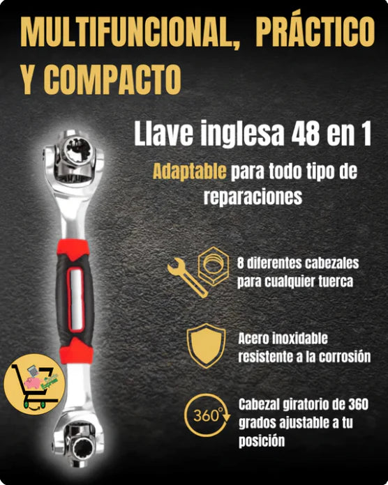 Spin48-Llave multiusos 48 en 1